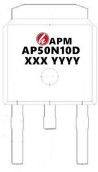AP50N10D는 트랜지스터 Mosfet 스위치/50A 100V TO-252 고성능 이중으로 합니다
